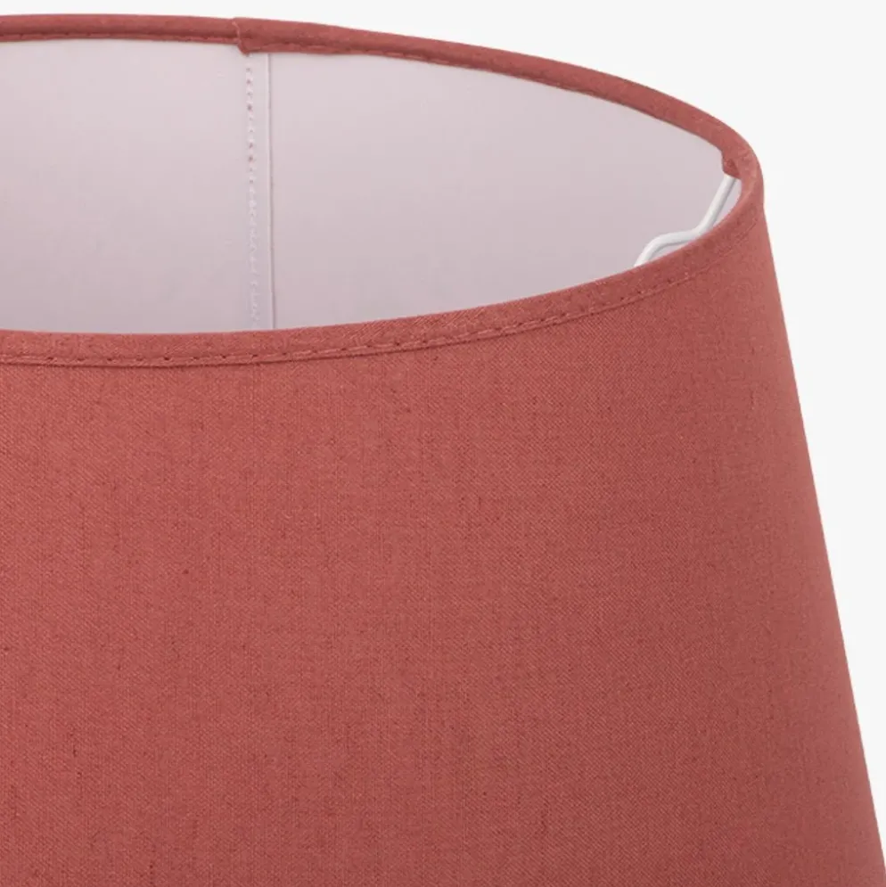 Abatjour Drum em Linho Vermelho D40cm