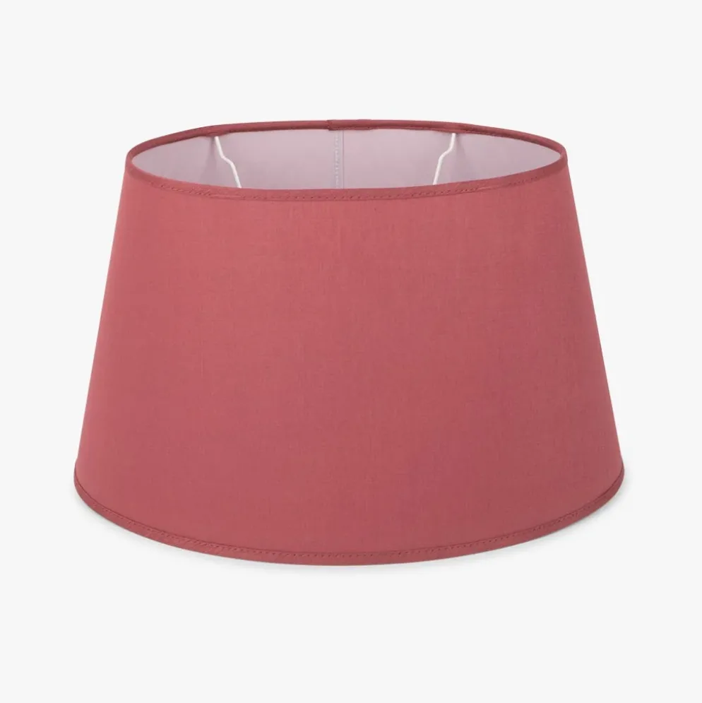 AbatJour Oval em Seda Vermelho Dcm