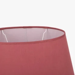 AbatJour Oval em Seda Vermelho Dcm