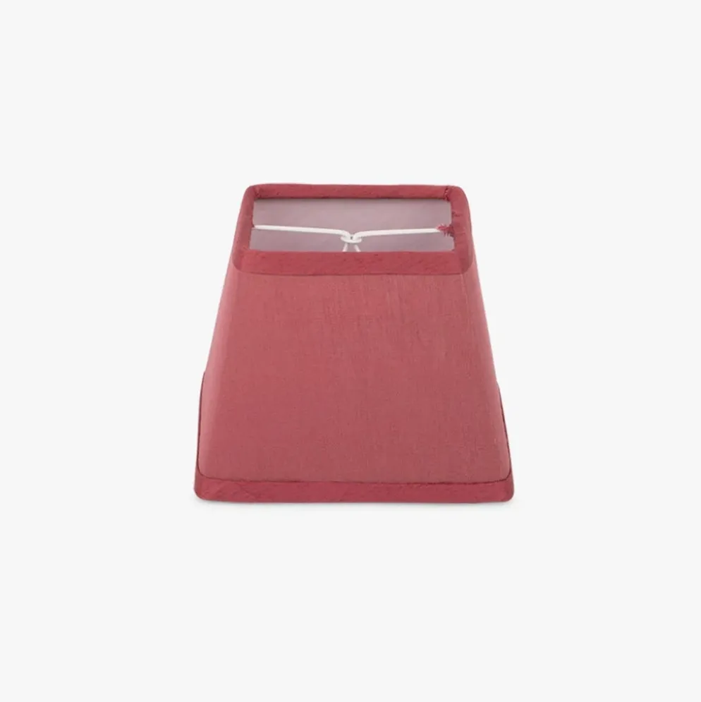 AbatJour Quadrado em Seda Vermelho
