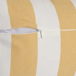 Almofada de Riscas com Folho Laranja 50x30