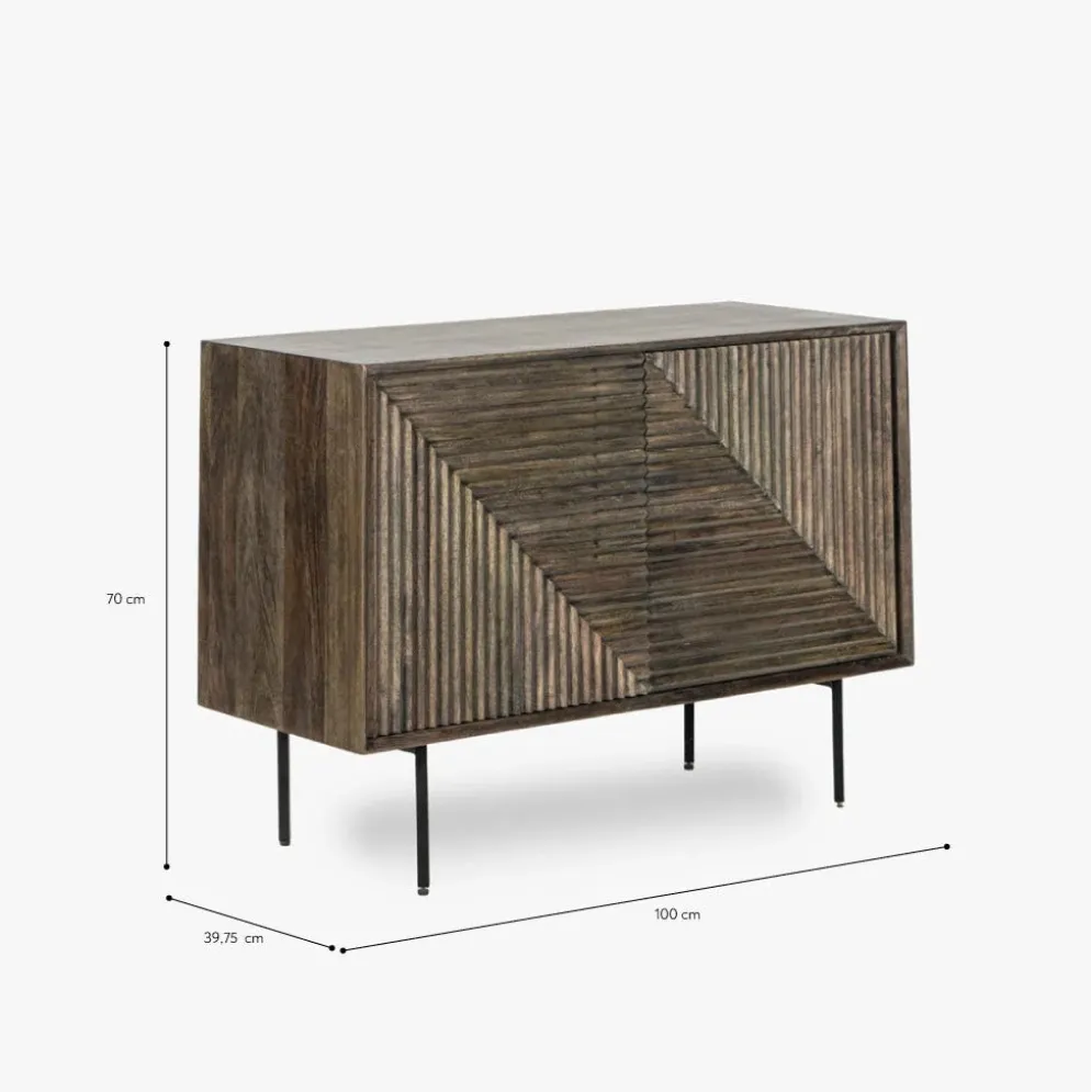 Aparador Geométrico Duas Portas 100x39,5x70 cm