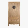 Armário de Madeira com Fechadura Circular Oriental 180 cm