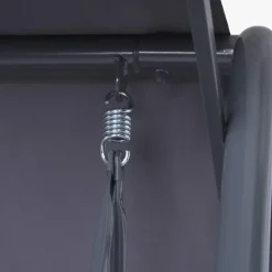 Baloiço de Exterior com 3 lugares Preto
