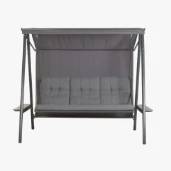 Baloiço de Exterior com 3 lugares Preto