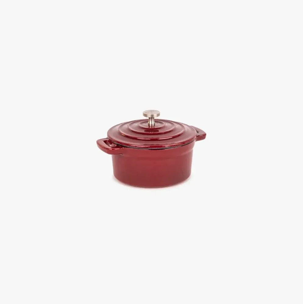 Caçarola Mini de ferro fundido Vermelha D10 cm