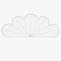 Cabeceira Cama Branca Rattan Flor 190 cm