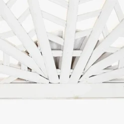 Cabeceira Cama Branca Rattan Flor 190 cm