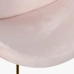 Cadeira Curva Rosa | Pés Dourado - conj. 2