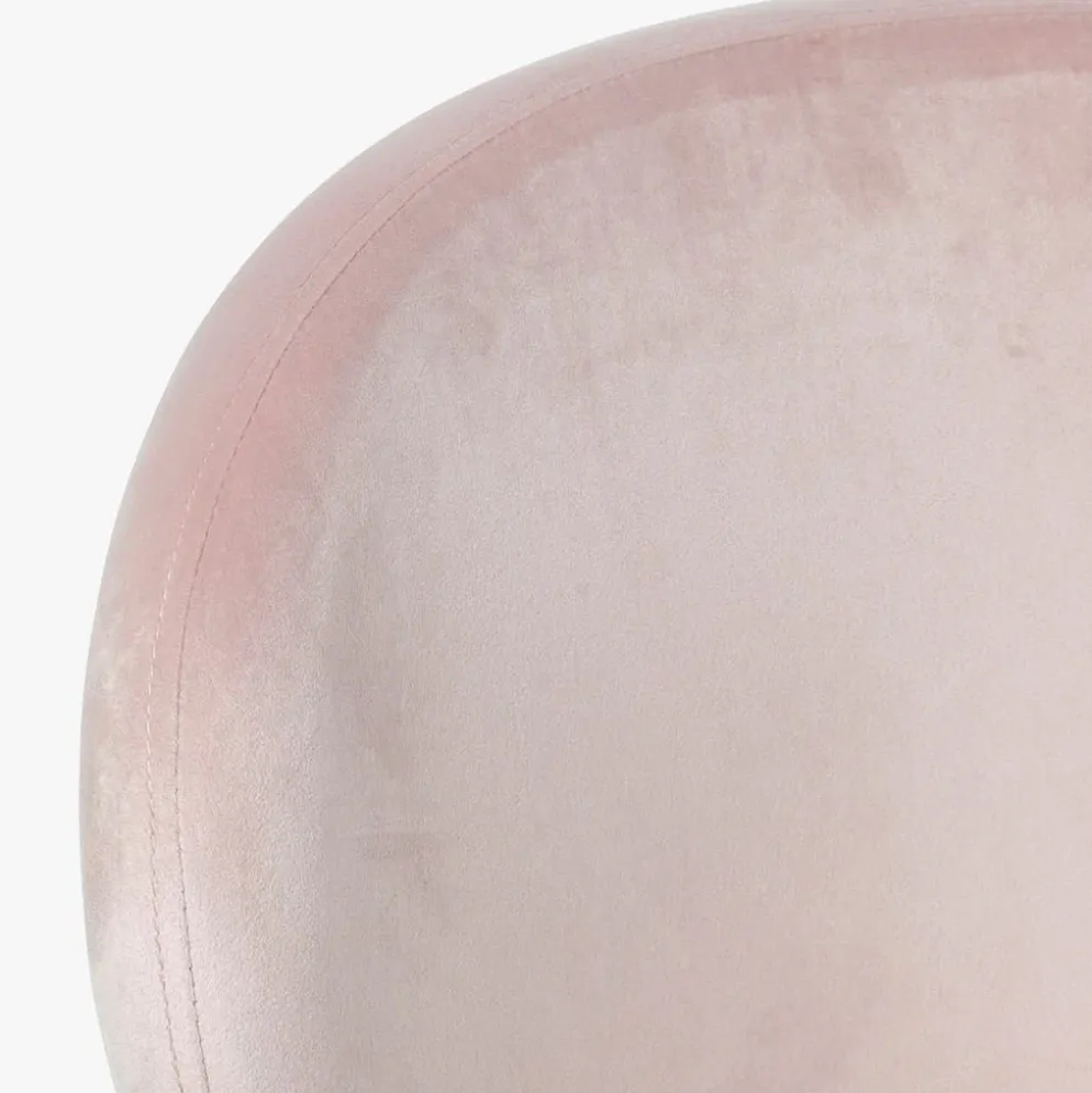 Cadeira Curva Rosa | Pés Dourado - conj. 2