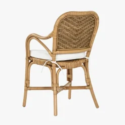 Cadeira de Bambu e Rattan Castanha