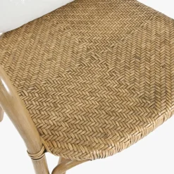 Cadeira de Bambu e Rattan Castanha