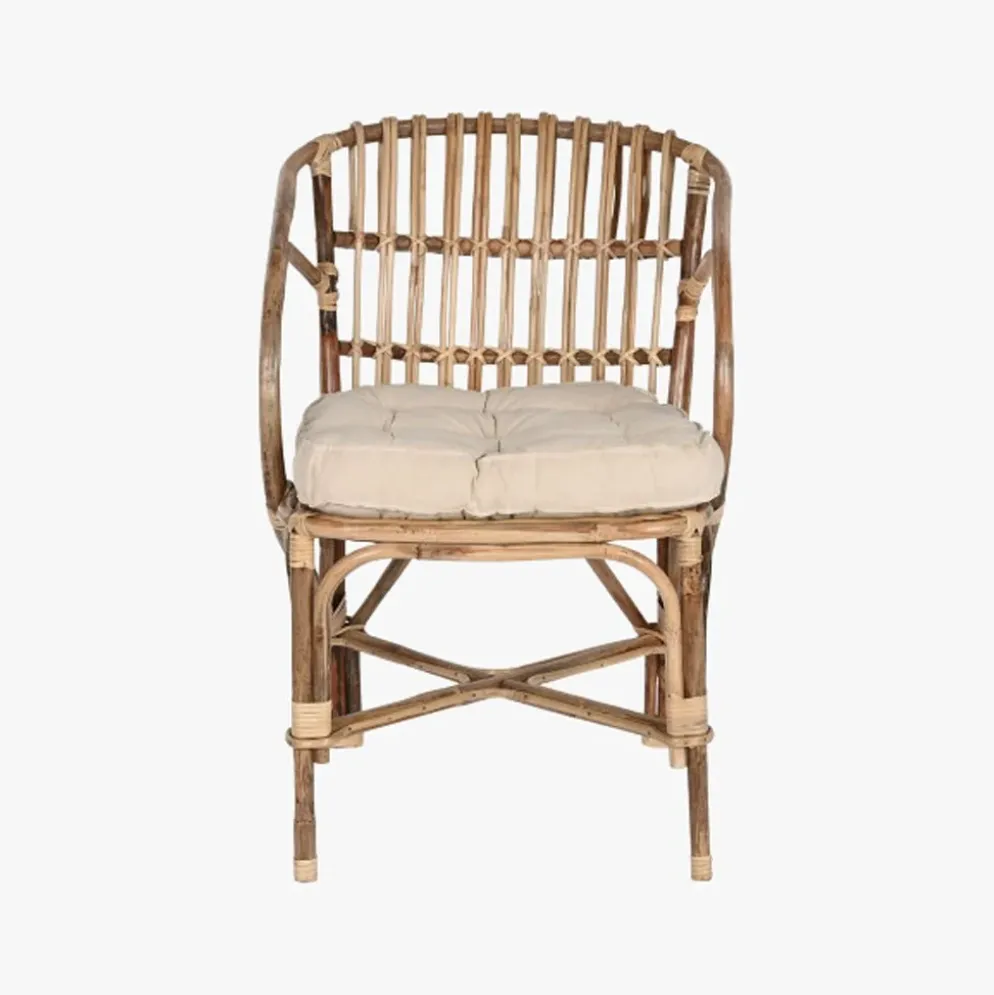 Cadeira de Rattan e Bambu