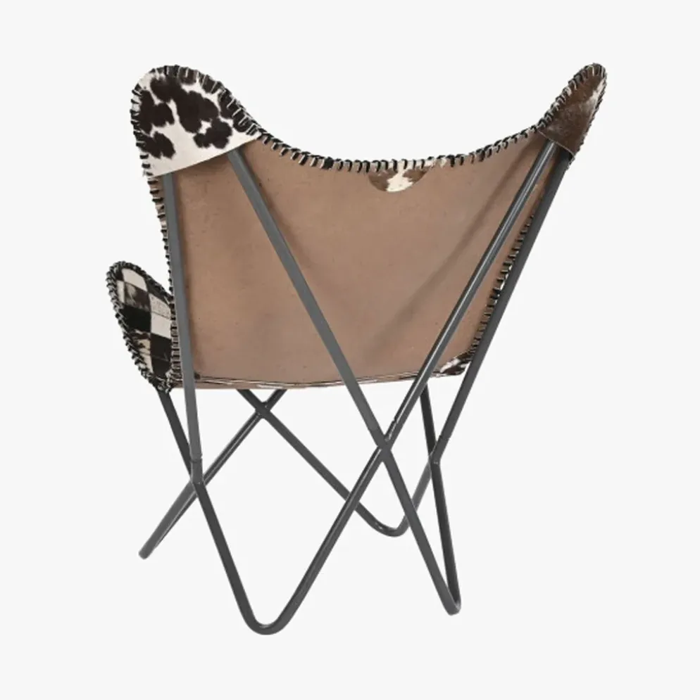 Cadeira Pele Quadrados Preto/Branco