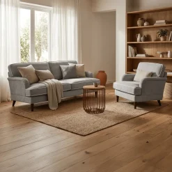 Cadeirão Com Perfis em Bege 93x94x86