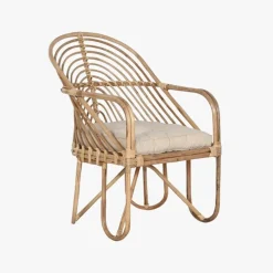 Cadeirão de Rattan e Bambu