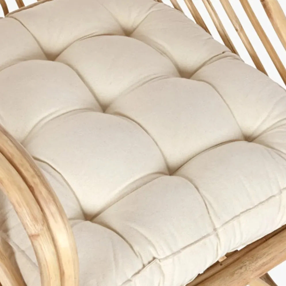 Cadeirão de Rattan e Bambu