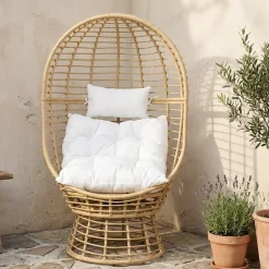 Cadeirão de Rattan Giratório