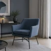 Cadeirão Pé Metal Azul 66x62x75