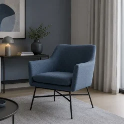 Cadeirão Pé Metal Azul 66x62x75