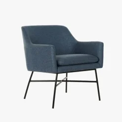Cadeirão Pé Metal Azul 66x62x75