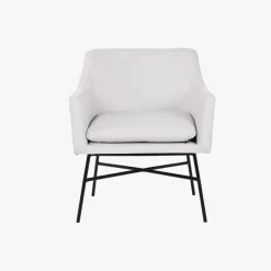 Cadeirão Pé Metal Bege 66x62x75