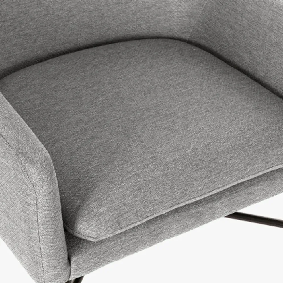 Cadeirão Pé Metal Cinza 66x62x75