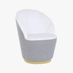 Cadeirão Xadrez Branco 69x69x85