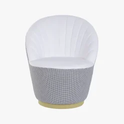 Cadeirão Xadrez Branco 69x69x85