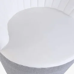 Cadeirão Xadrez Branco 69x69x85