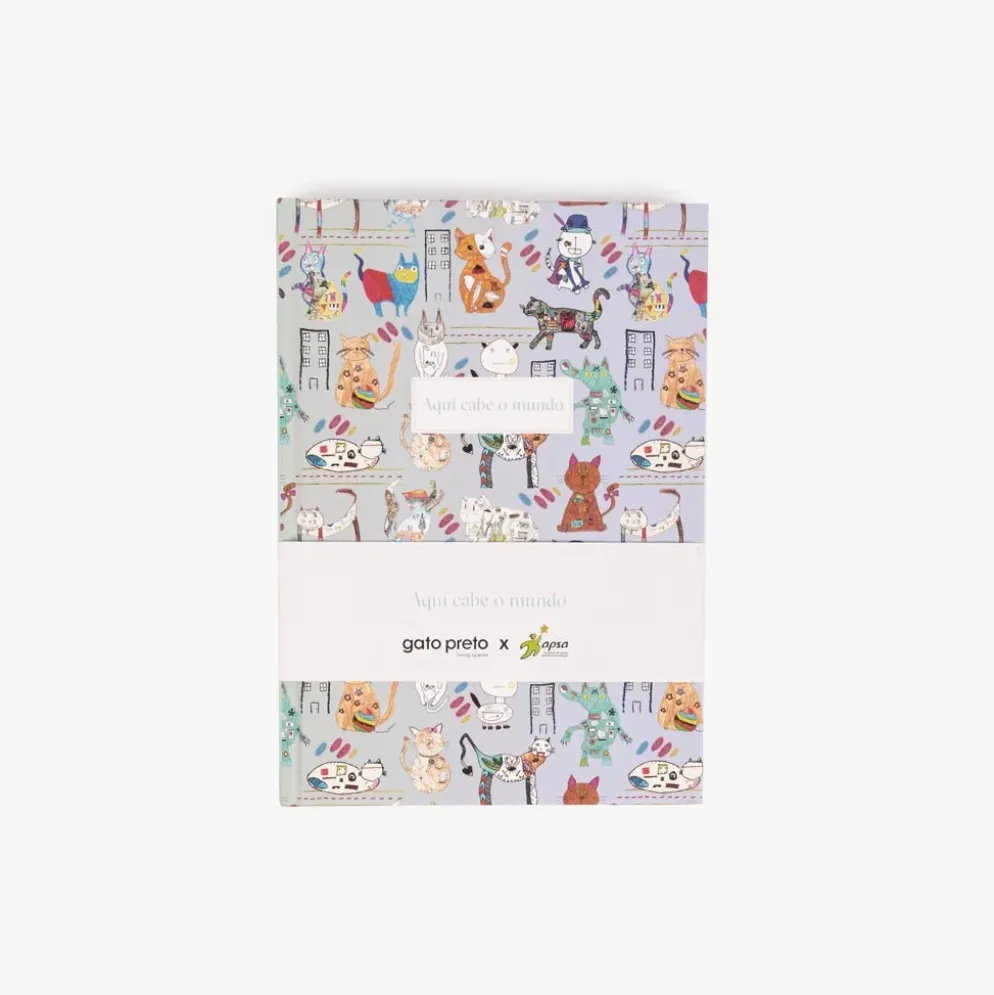 Caderno Journal com Gato Capa Dura A5