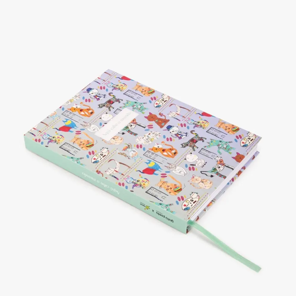 Caderno Journal com Gato Capa Dura A5
