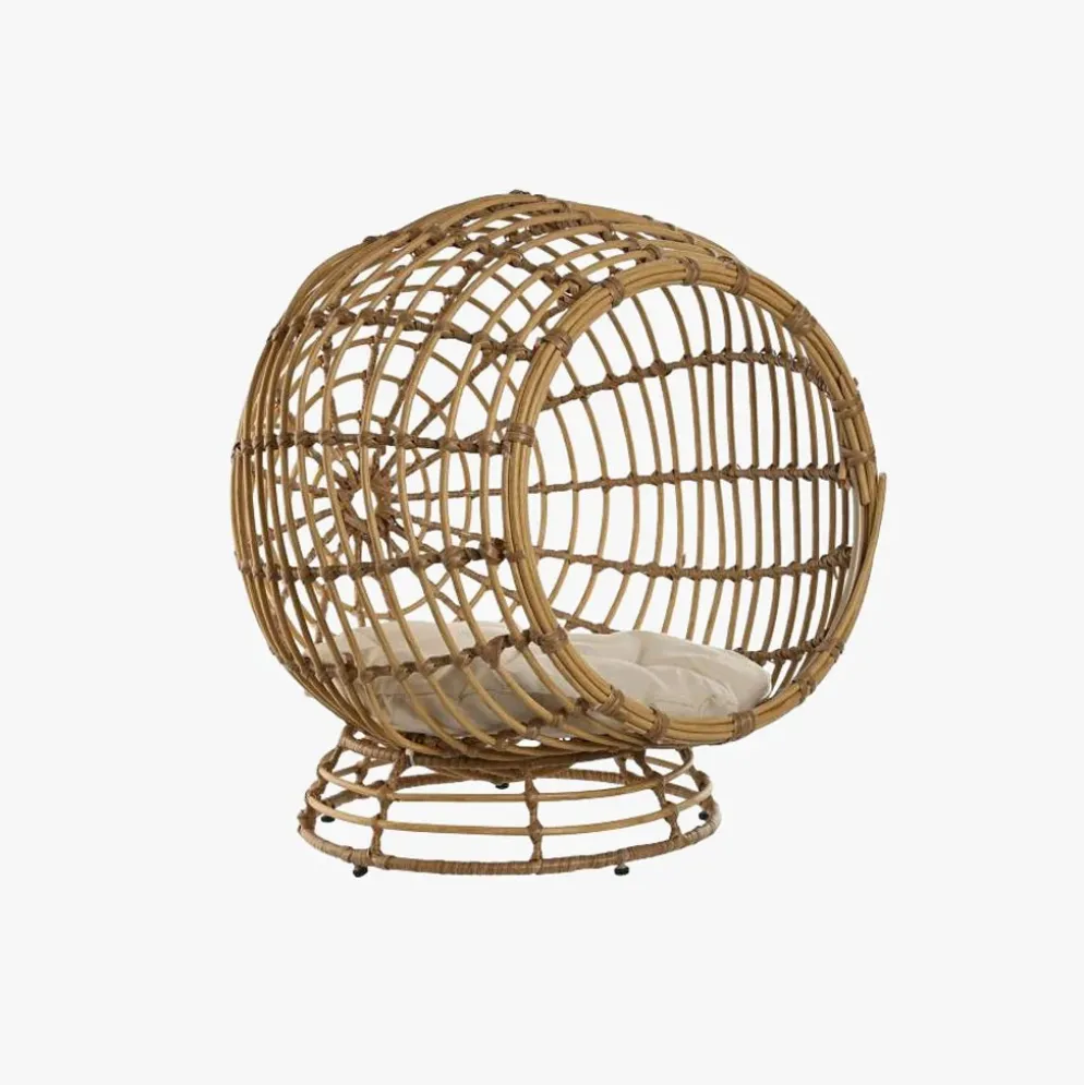 Cama de Animal Rattan Circular