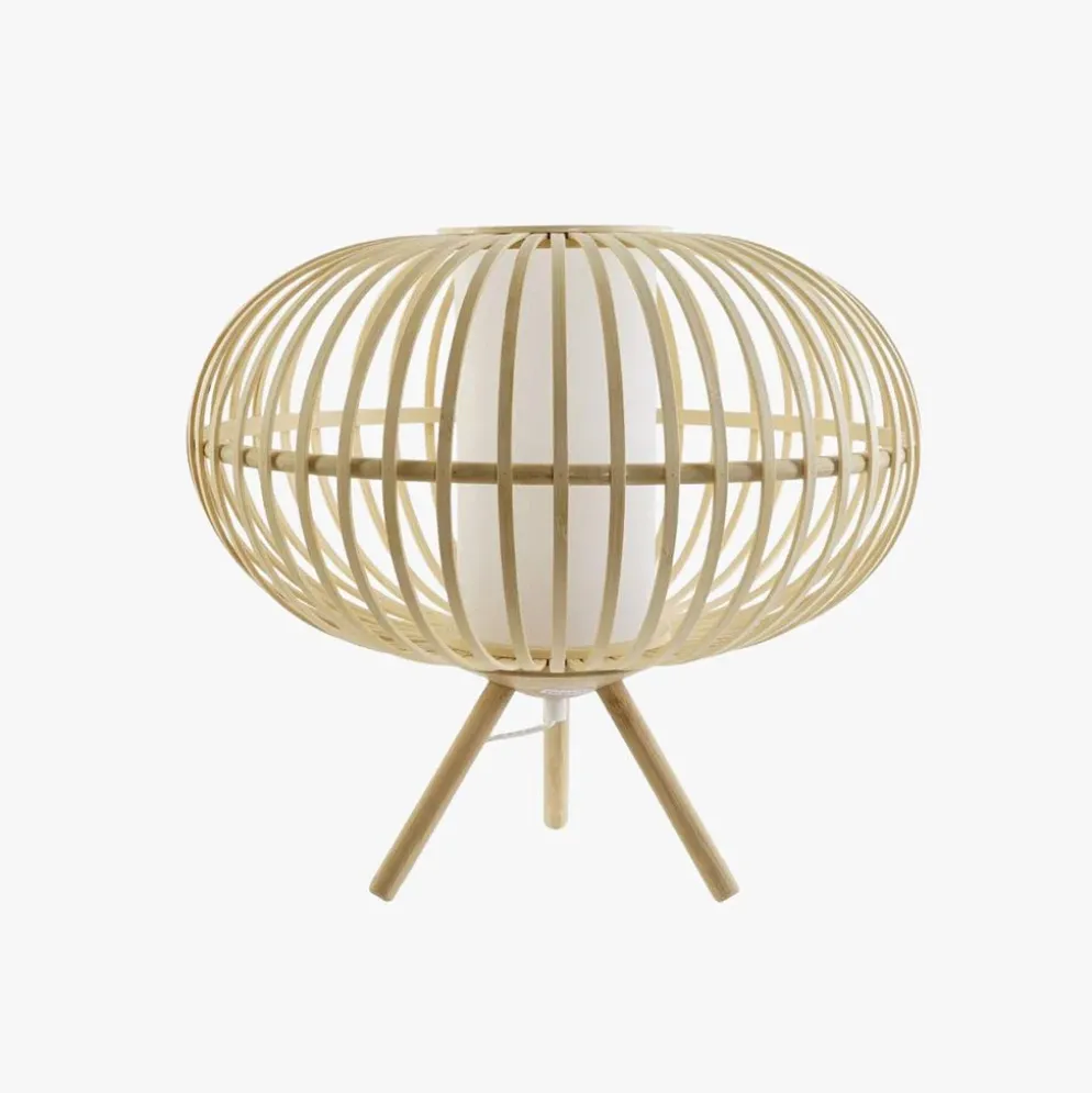 Candeeiro de Mesa Bambu e Tecido