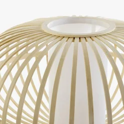 Candeeiro de Mesa Bambu e Tecido