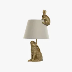Candeeiro de Mesa Coelhos Dourados