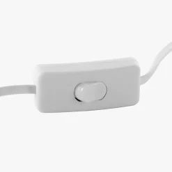 Candeeiro de Mesa Louça Branco 58 cm