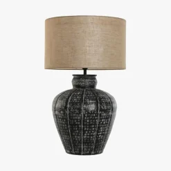 Candeeiro de Mesa Metal Preto 69 cm