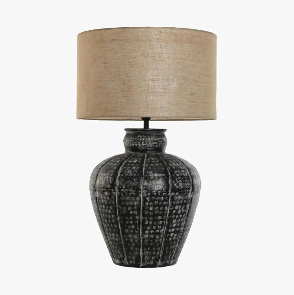 Candeeiro de Mesa Metal Preto 69 cm