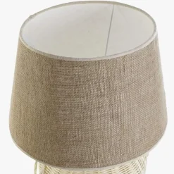 Candeeiro de Mesa Rattan Branco