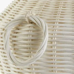Candeeiro de Mesa Rattan Branco