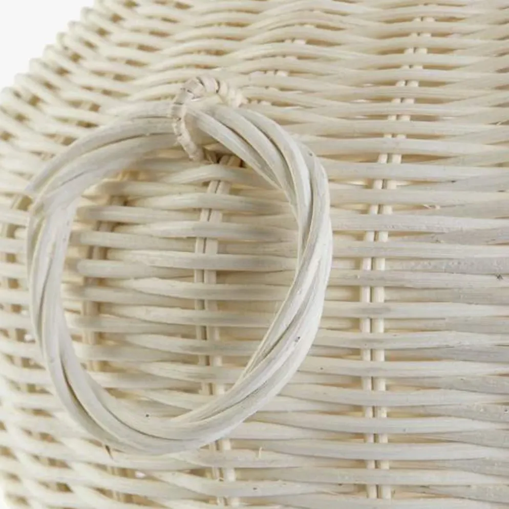Candeeiro de Mesa Rattan Branco