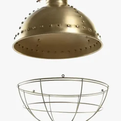 Candeeiro de Teto Bola de Rede Dourado