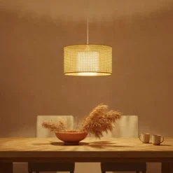 Candeeiro de Teto em Rattan Natural