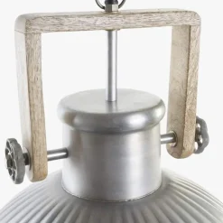 Candeeiro de Teto Ferro e Madeira 41cm