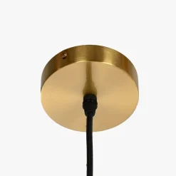 Candeeiro de Teto Metal Branco e Dourado