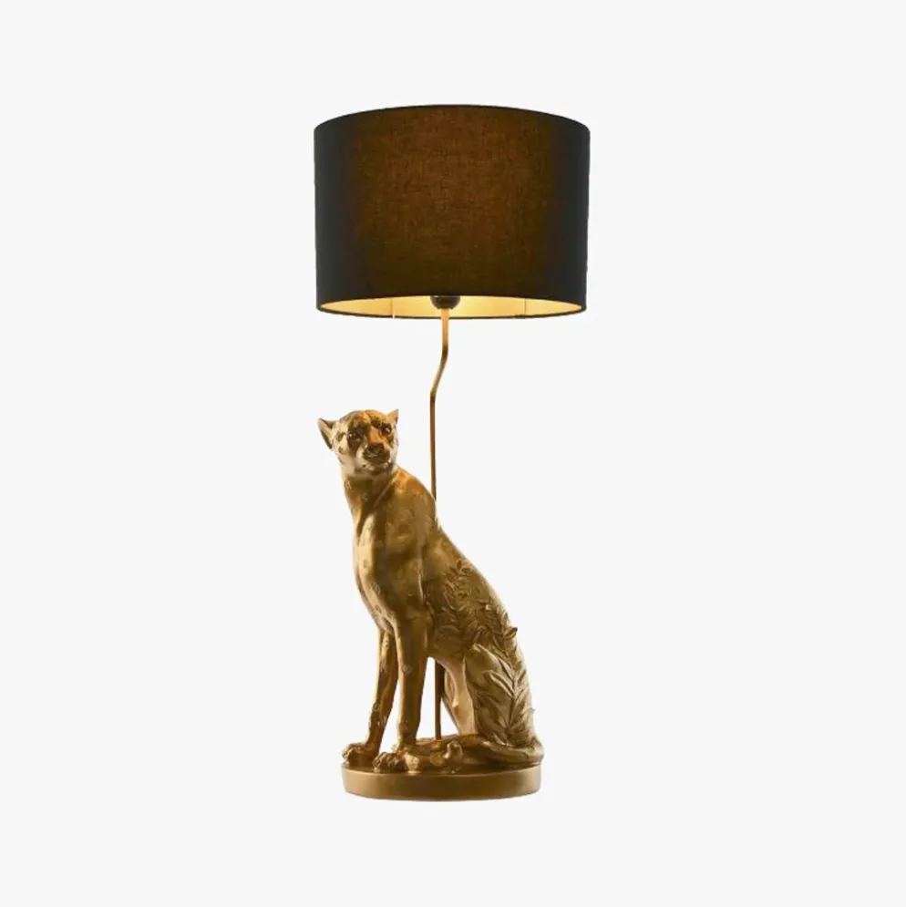 Candeeiro Leopardo Dourado