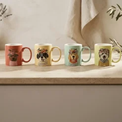Caneca Cão Flores 360ml