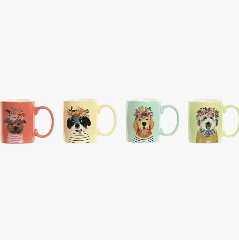 Caneca Cão Flores 360ml
