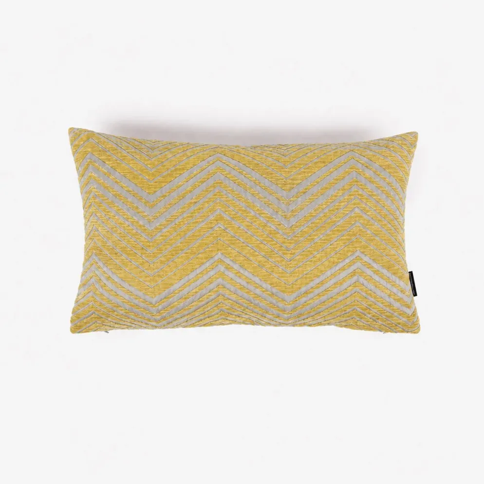 Capa de almofada zig-zag mostarda 30x50